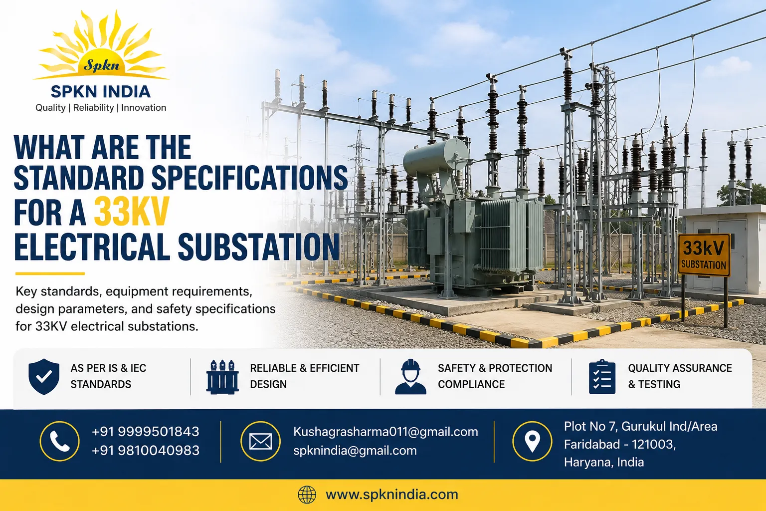 What Are the Standard Specifications for a 33kV Electrical Substation