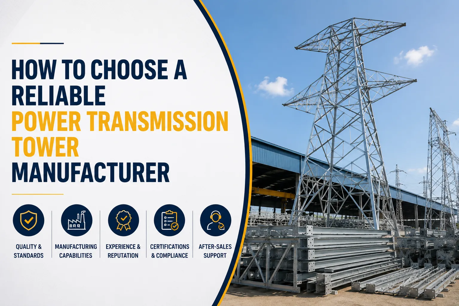 How To Choose A Reliable Power Transmission Tower Manufacturer